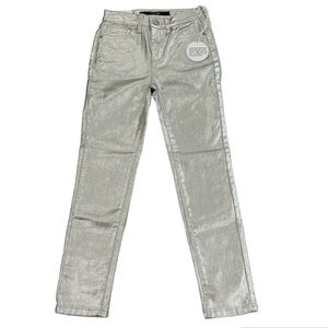 Joe’s Silver Metallic High-Rise Skinny Jeans -‎ Size 8